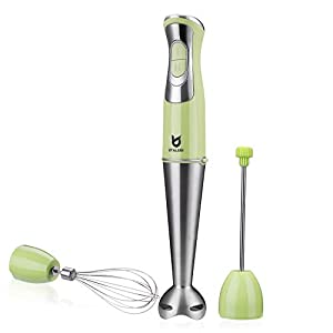 Utalent 3-in-1 8-Speed Stick Immersion Blender with Milk Frother